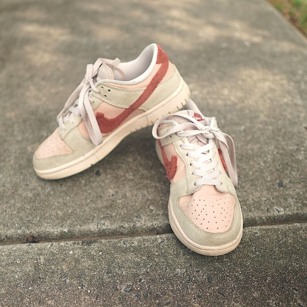 Nike Dunk Low SE Terry Swoosh Teddy Bear Shimmer Mars Stone DZ4706-200 W Size 7